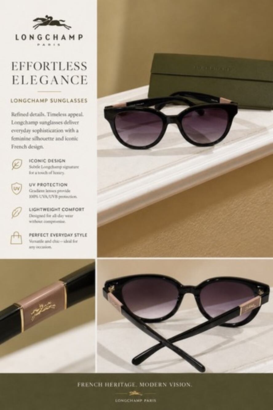 AS012 Longchamp Le Pliage round sunglasses*New in package